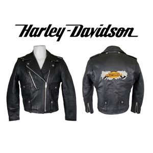 Harley Davidson Women's BASIC SKINS Leather Jacket Size 36 W